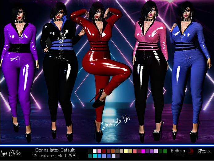 Tuta Catsuit In Pelle Lucida Donna – Cerniera 2 Vie – Abbigliamento Club Wet Look